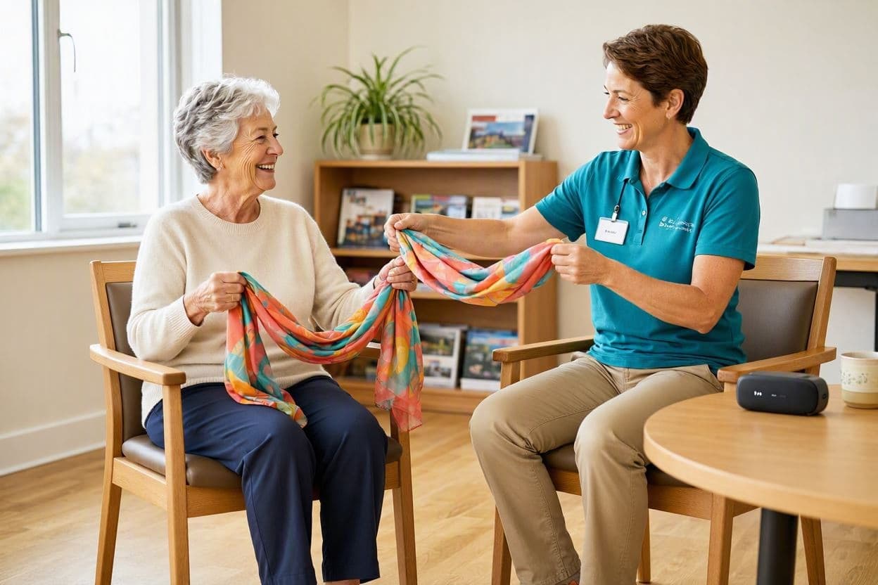 Older adult moving confidently through their home