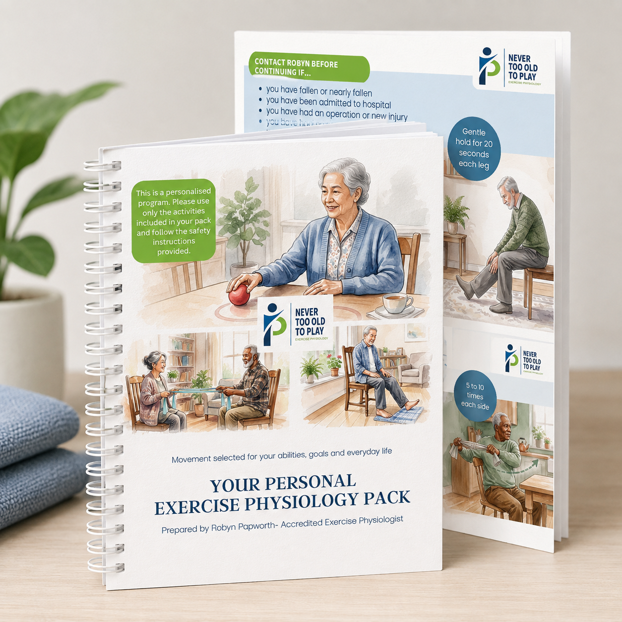 Printed personalised Exercise Physiology resources