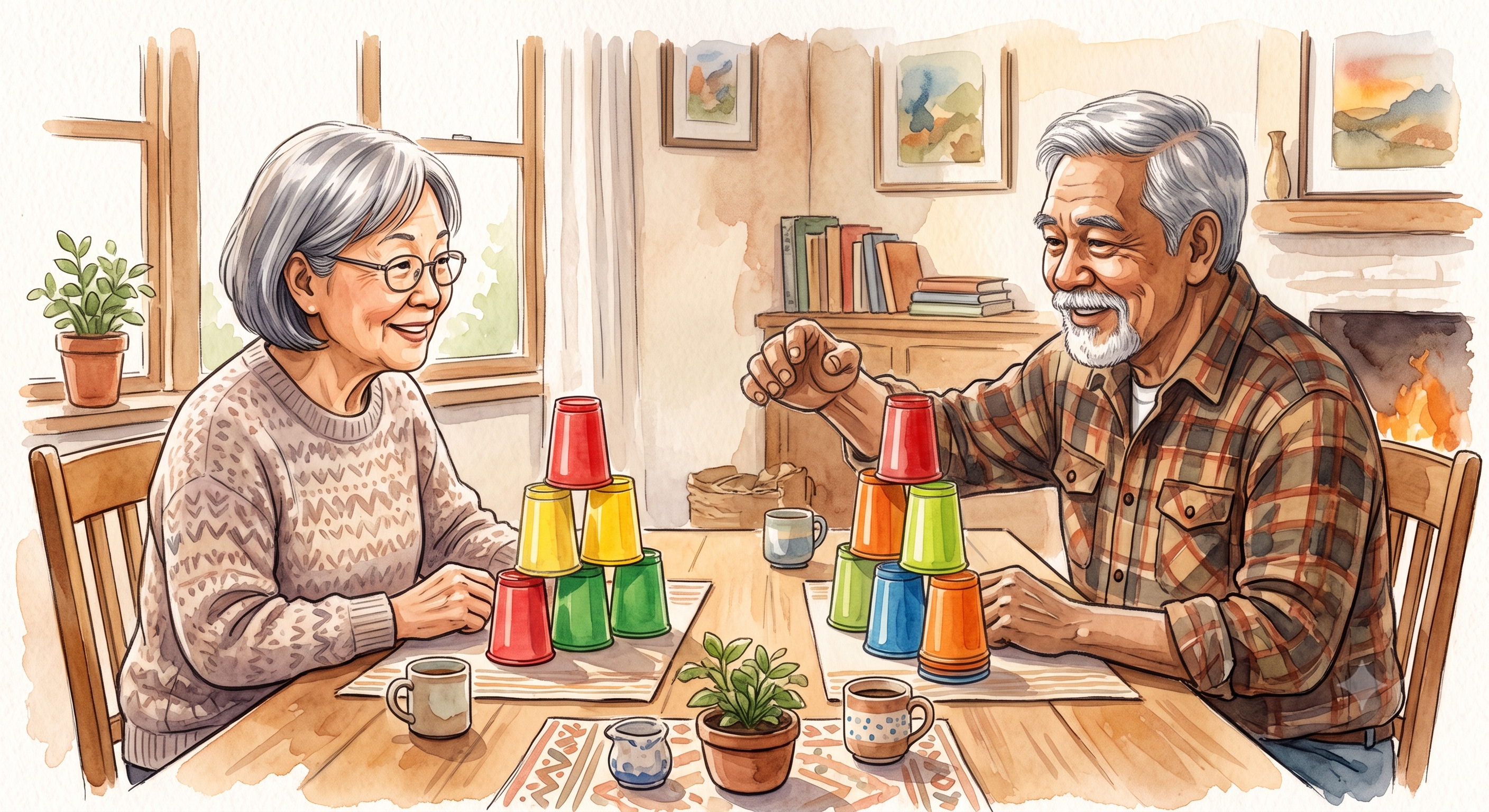 Older adult receiving support at home